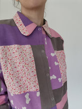 Indlæs billede til gallerivisning Patchwork forårsjakke/skjorte - str. M