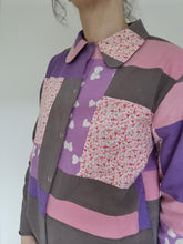 Indlæs billede til gallerivisning Patchwork forårsjakke/skjorte - str. M