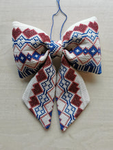 Indlæs billede til gallerivisning Sløjfe -Blåt og rødt mønster
