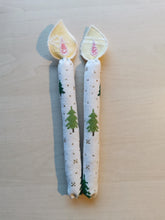 Indlæs billede til gallerivisning Evighedslys (stage) - juletræer og guldstøv (sæt af 2 stk)