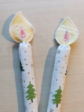 Indlæs billede til gallerivisning Evighedslys (stage) - juletræer og guldstøv (sæt af 2 stk)