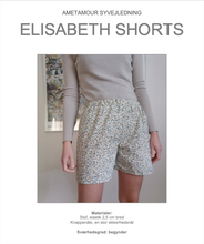 Indlæs billede til gallerivisning Syvejledning og mønster - Elisabeth shorts (voksen str. XS-XL)
