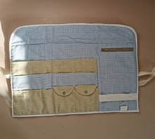 Indlæs billede til gallerivisning Krea etui - blå og hvide tern