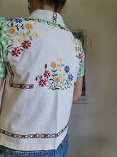Indlæs billede til gallerivisning Vicky skjorte - blomster og tern - str. S/M
