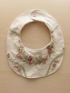 Savlesmæk - Broderet pastelblomster og grene