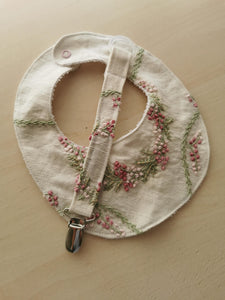 Savlesmæk - Broderet pastelblomster og grene