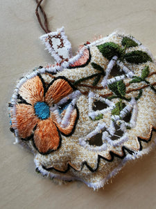 græskar - broderede blomster