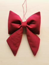 Indlæs billede til gallerivisning Sløjfe - julerødt velour
