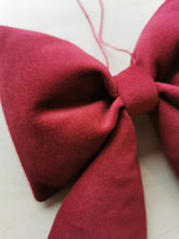 Indlæs billede til gallerivisning Sløjfe - julerødt velour
