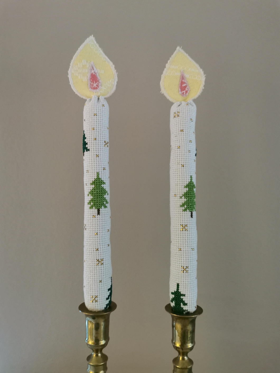 Evighedslys (stage) - juletræer og guldstøv (sæt af 2 stk)