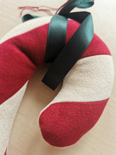 Indlæs billede til gallerivisning Sukkerstok stor - rødt og hvidt velour
