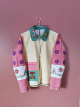 Indlæs billede til gallerivisning Patchwork skjorte - pastelbroderier med svampe
