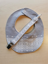Indlæs billede til gallerivisning Savlesmæk - grå med hvide vævninger
