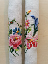 Indlæs billede til gallerivisning Evighedslys (stage) - Pastelfarvede blomster (sæt af 2 stk)
