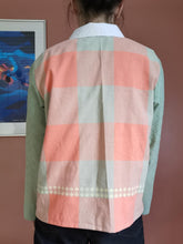 Indlæs billede til gallerivisning Patchwork skjorte - Orange/grøn med mariehøns
