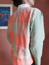 Indlæs billede til gallerivisning Patchwork skjorte - Orange/grøn med mariehøns
