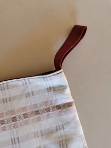 Julesok, kort variant, beige med striber