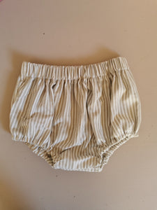 Bloomers, hvide og beige striber, str. 86