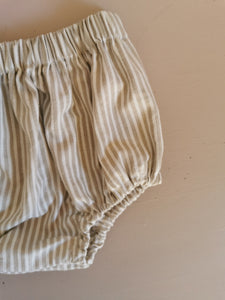 Bloomers, hvide og beige striber, str. 86