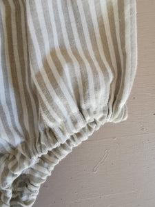 Bloomers, hvide og beige striber, str. 86