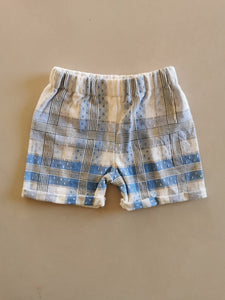 Sæt med shorts og kortærmet skjorte. Blå